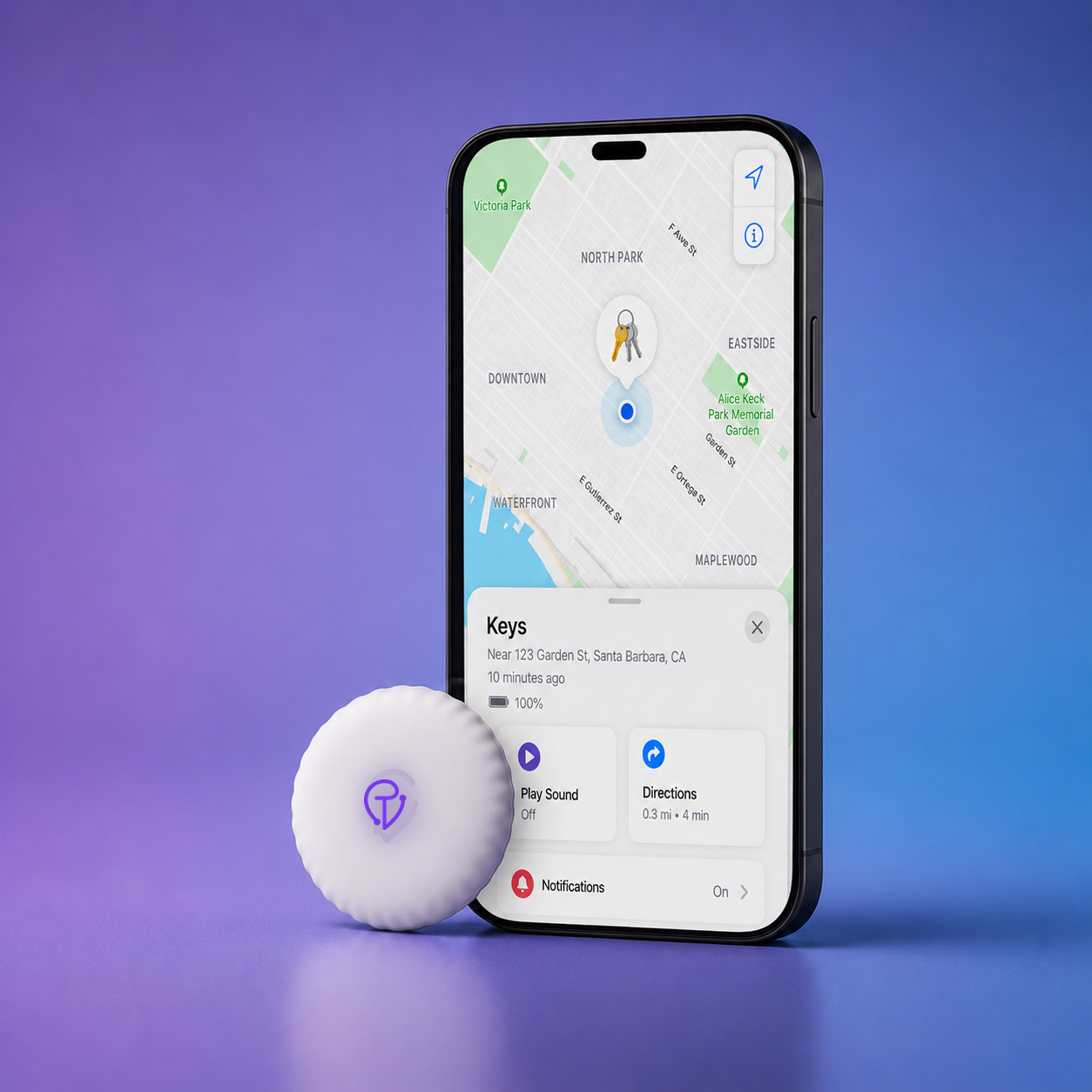 Tracker Mist on the Apple Find My map